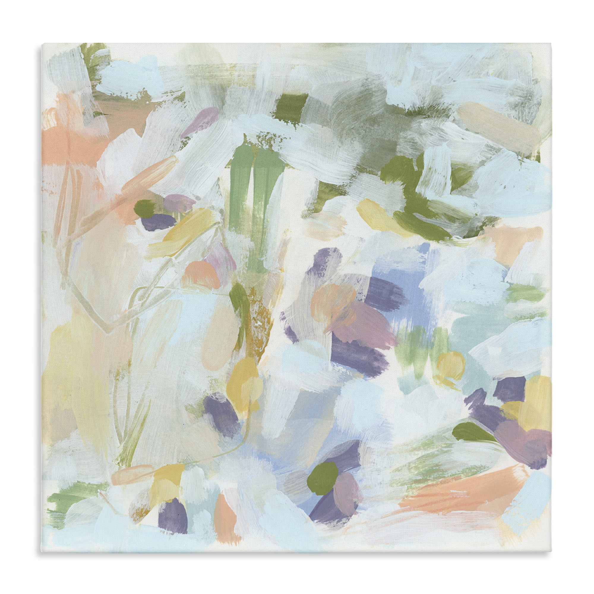 Stupell Industries Chaotic Pastel Impression Abstract Painting Wrapped Canvas Art Print Wall Art, 24 x 24