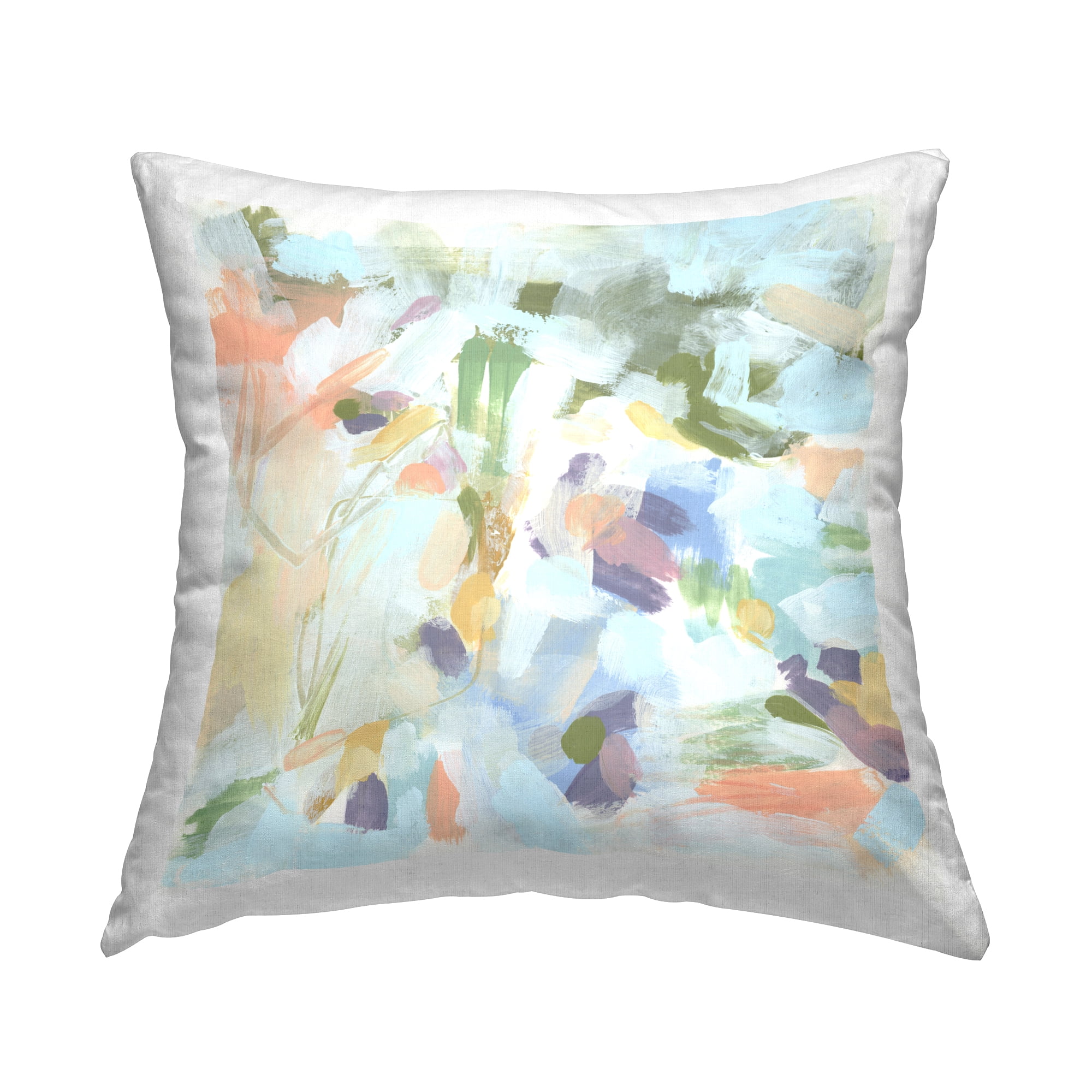 Stupell Industries Chaotic Pastel Impression Decorative Printed Throw Pillow Design by June Erica Vess .