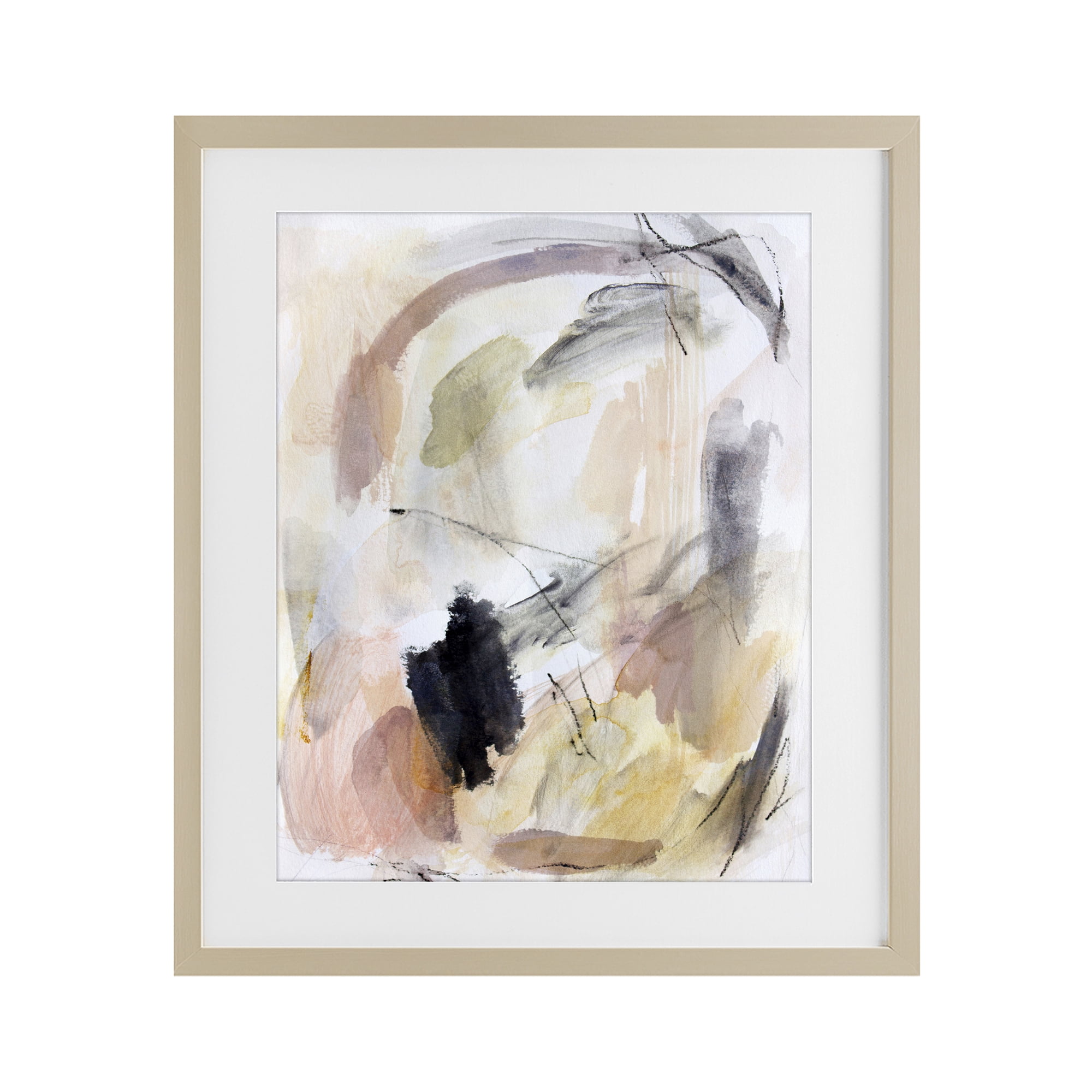 Stupell Industries Chaotic Sketches Paint Strokes Birch Framed Print Under Glass, design by Hope Bainbridge
