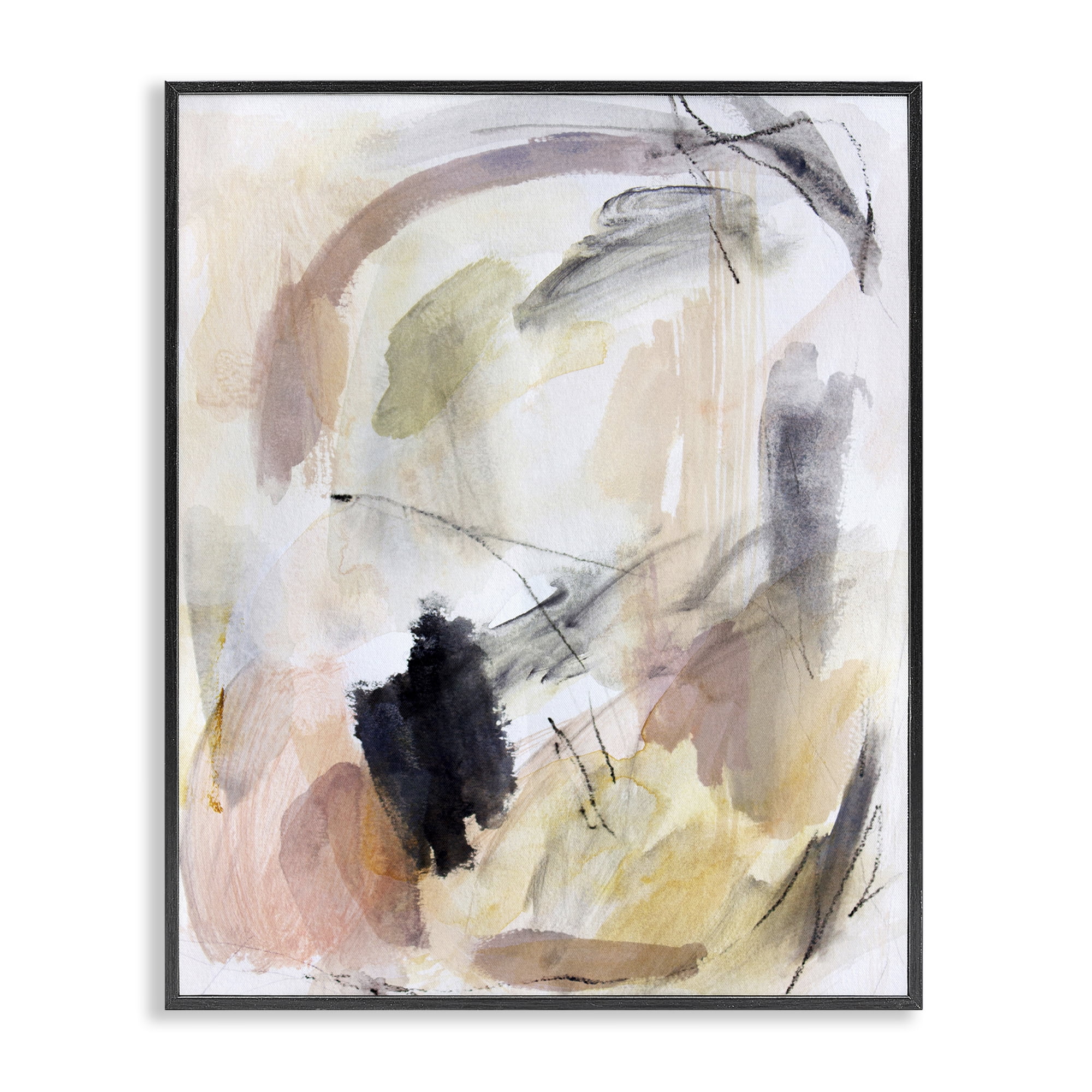 Stupell Industries Chaotic Sketches Paint Strokes Black Framed Giclee Art, design by Hope Bainbridge