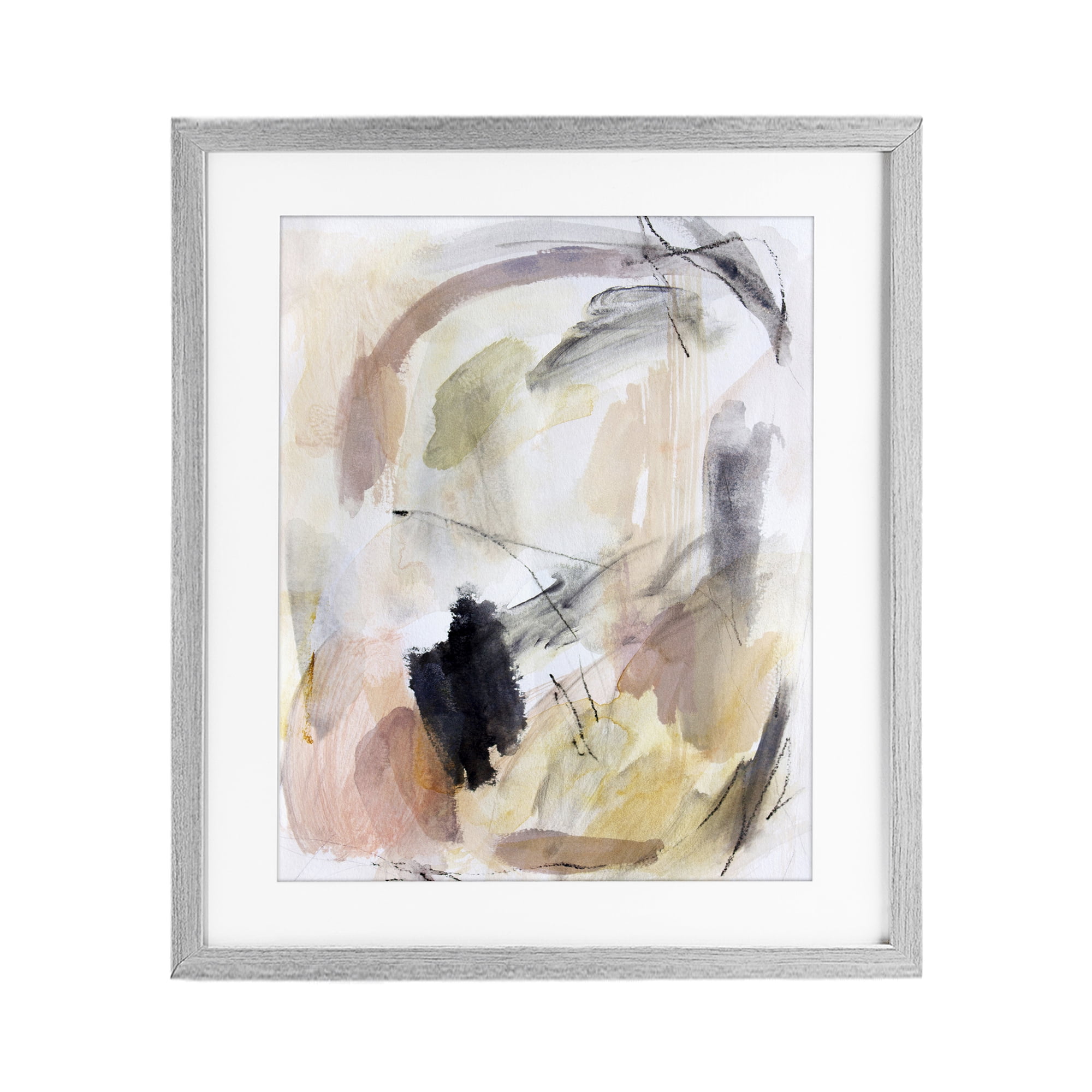 Stupell Industries Chaotic Sketches Paint Strokes Gray Framed Print Under Glass, design by Hope Bainbridge
