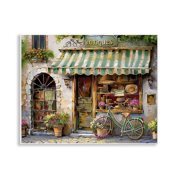 Stupell Industries Charming Antique Shop Architecture Painting Unframed Art Print Wall Art, 14 x 11