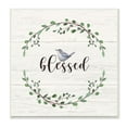 thumbnail image 1 of Stupell Industries Charming Blessed Phrase Blue Bird and Wreath Design by Elizabeth Tyndall, 1 of 6