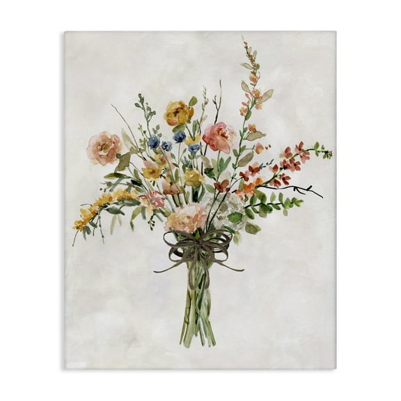 Stupell Industries Charming Bright Bouquet Botanical & Floral Painting Gallery Wrapped Canvas Art Print Wall Art, 16 x 20