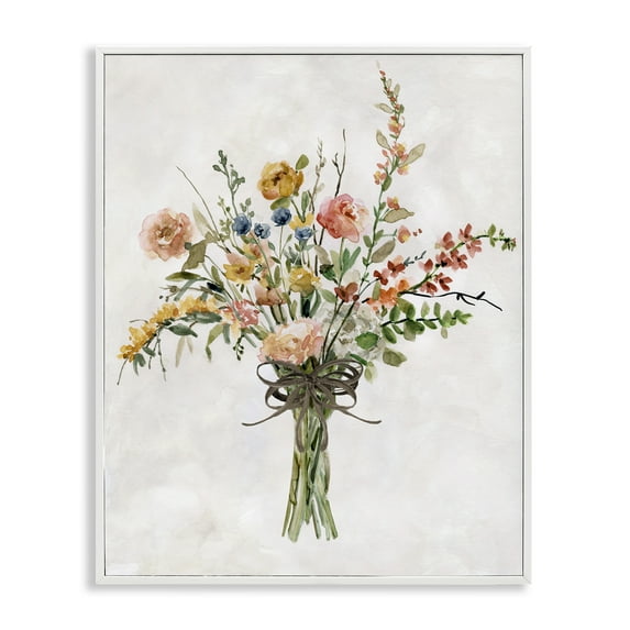 Stupell Industries Charming Bright Bouquet Botanical & Floral Painting White Framed Art Print Wall Art, 24 x 30