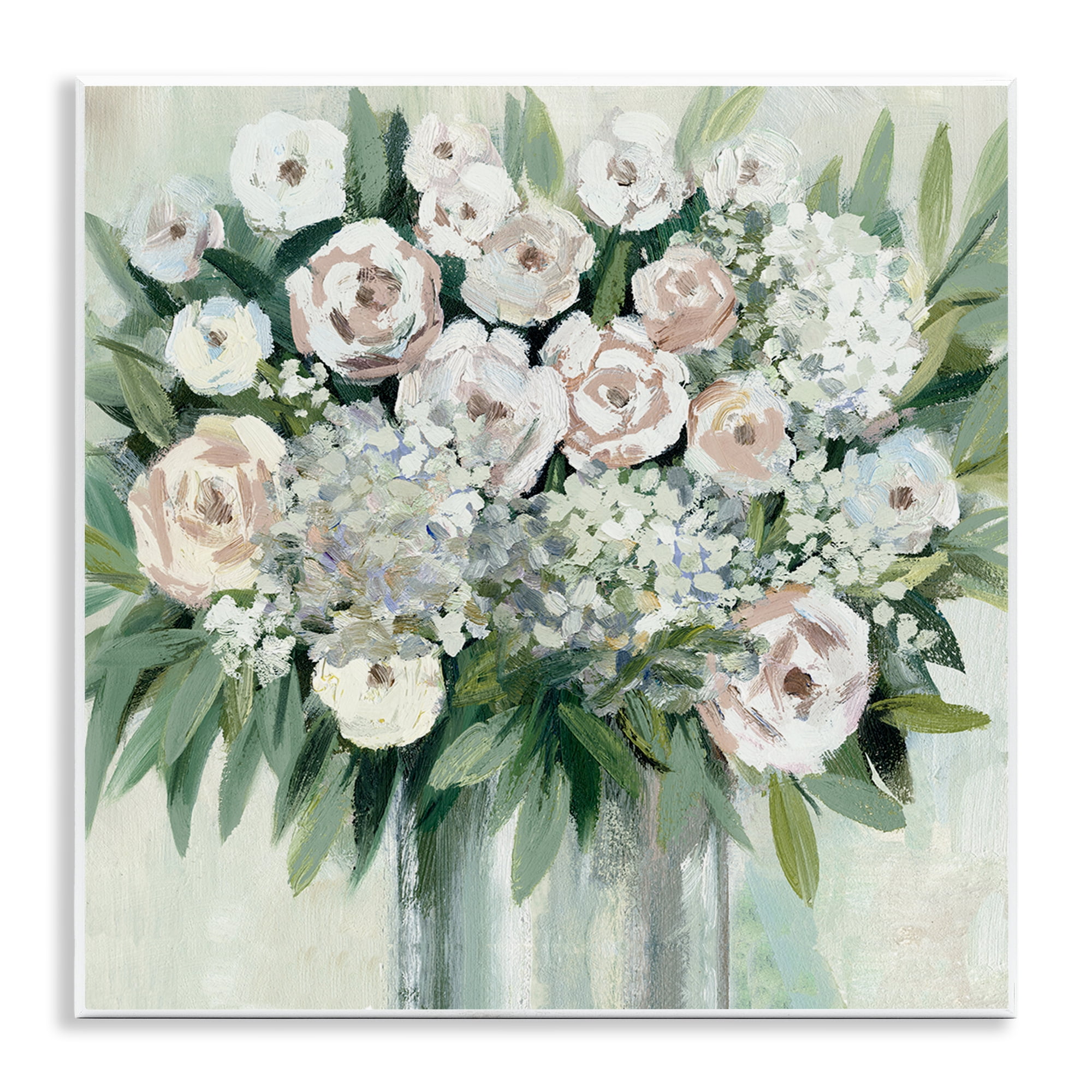 Stupell Industries Charming Brushed Roses Plants & Flowers Painting Unframed Art Print Wall Art, 12 x 12