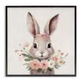 thumbnail image 1 of Stupell Industries Cottage Charming Bunny in Floral Wreath Black Framed Giclee Art, 12 x 12, by Lazar Studio, 1 of 8