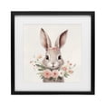 thumbnail image 1 of Stupell Industries Cottage Charming Bunny in Floral Wreath Black Framed Print Under Glass, 13 x 13, by Lazar Studio, 1 of 8