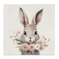 thumbnail image 1 of Stupell Industries Cottage Charming Bunny in Floral Wreath Canvas Art, 17 x 17, by Lazar Studio, 1 of 8