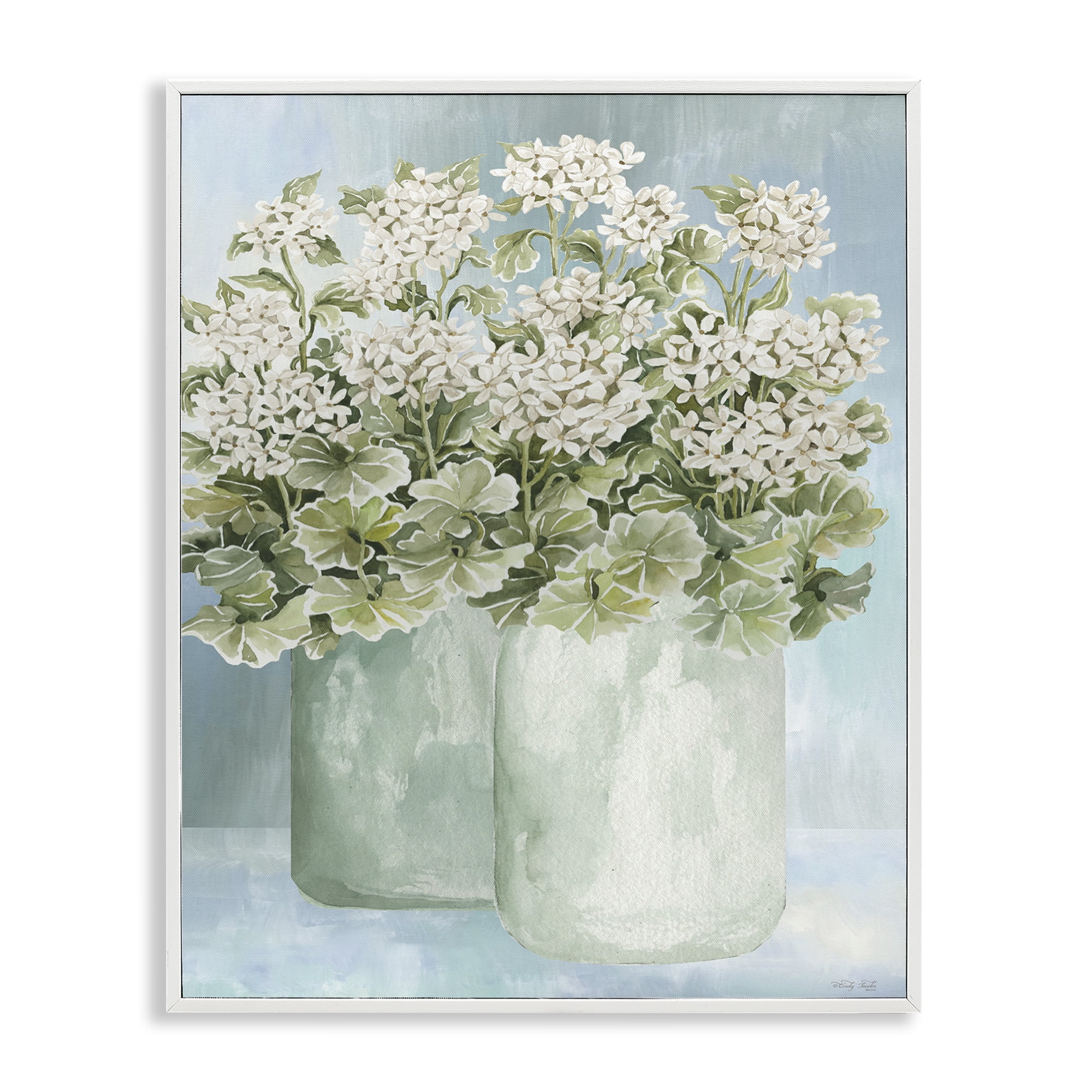 Stupell Industries Charming Country Herbs Botanical & Floral Painting White Framed Art Print Wall Art, 11 x 14