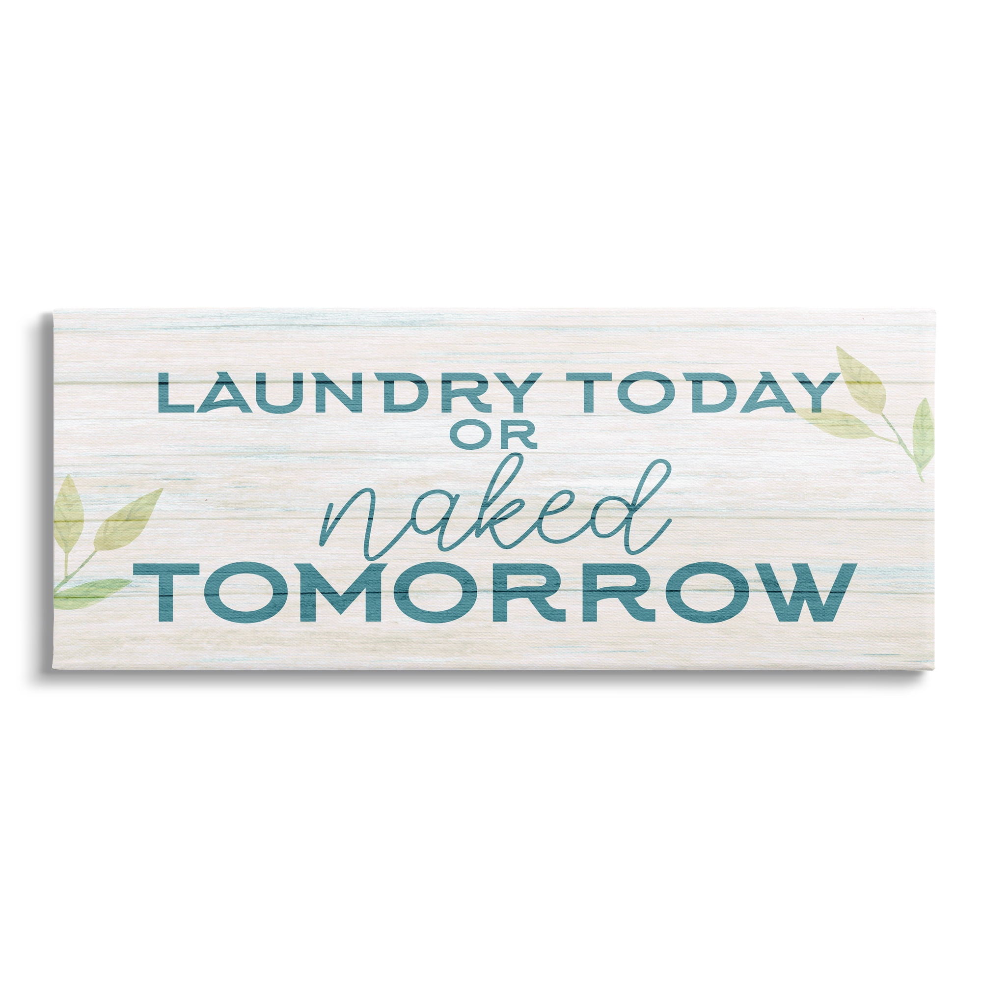 Stupell Industries Charming Country Laundry Botanical & Floral Painting Gallery Wrapped Canvas Art Print Wall Art, 48 x 20