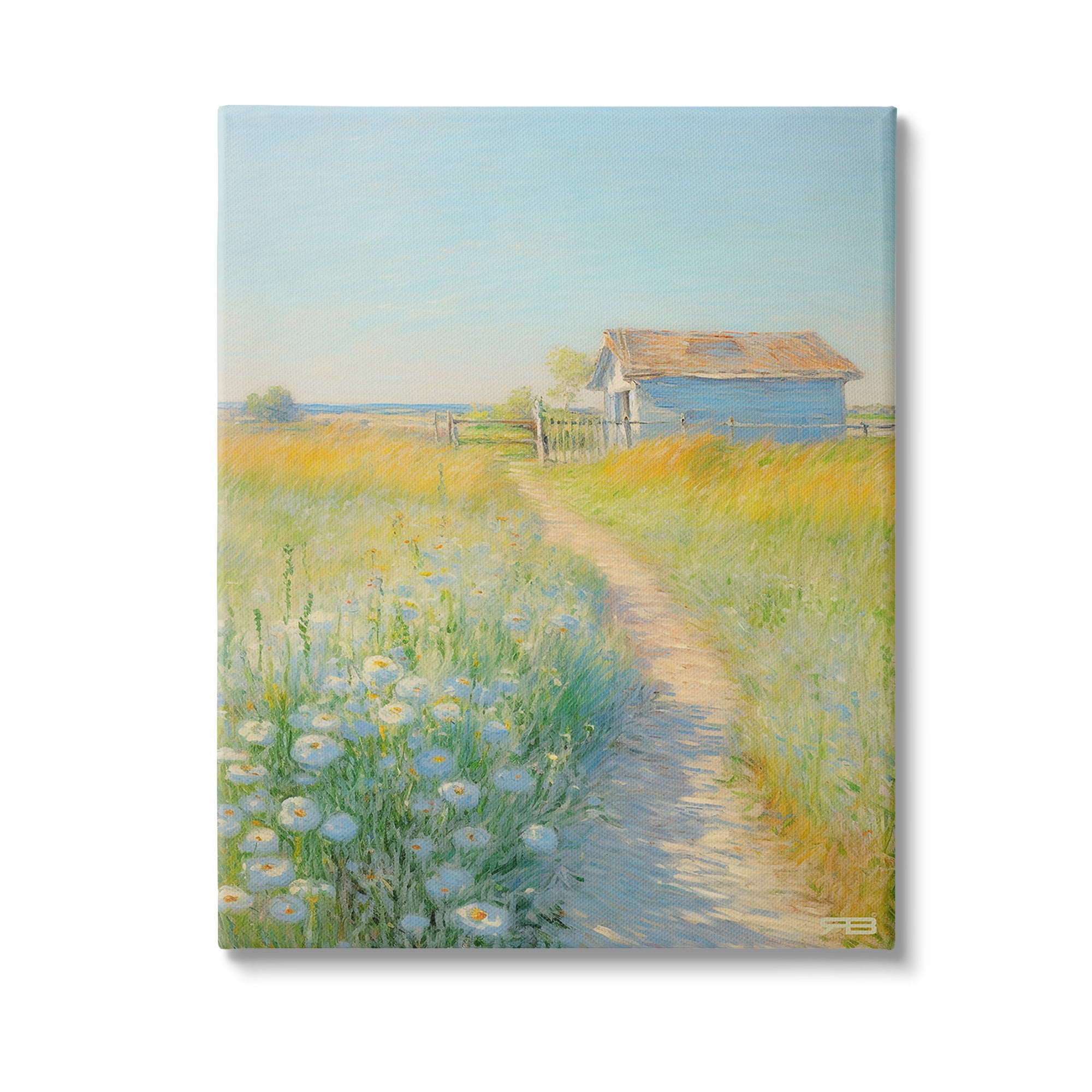 Stupell Industries Charming Countryside Trail Landscape Painting Gallery Wrapped Canvas Art Print Wall Art, 24 x 30