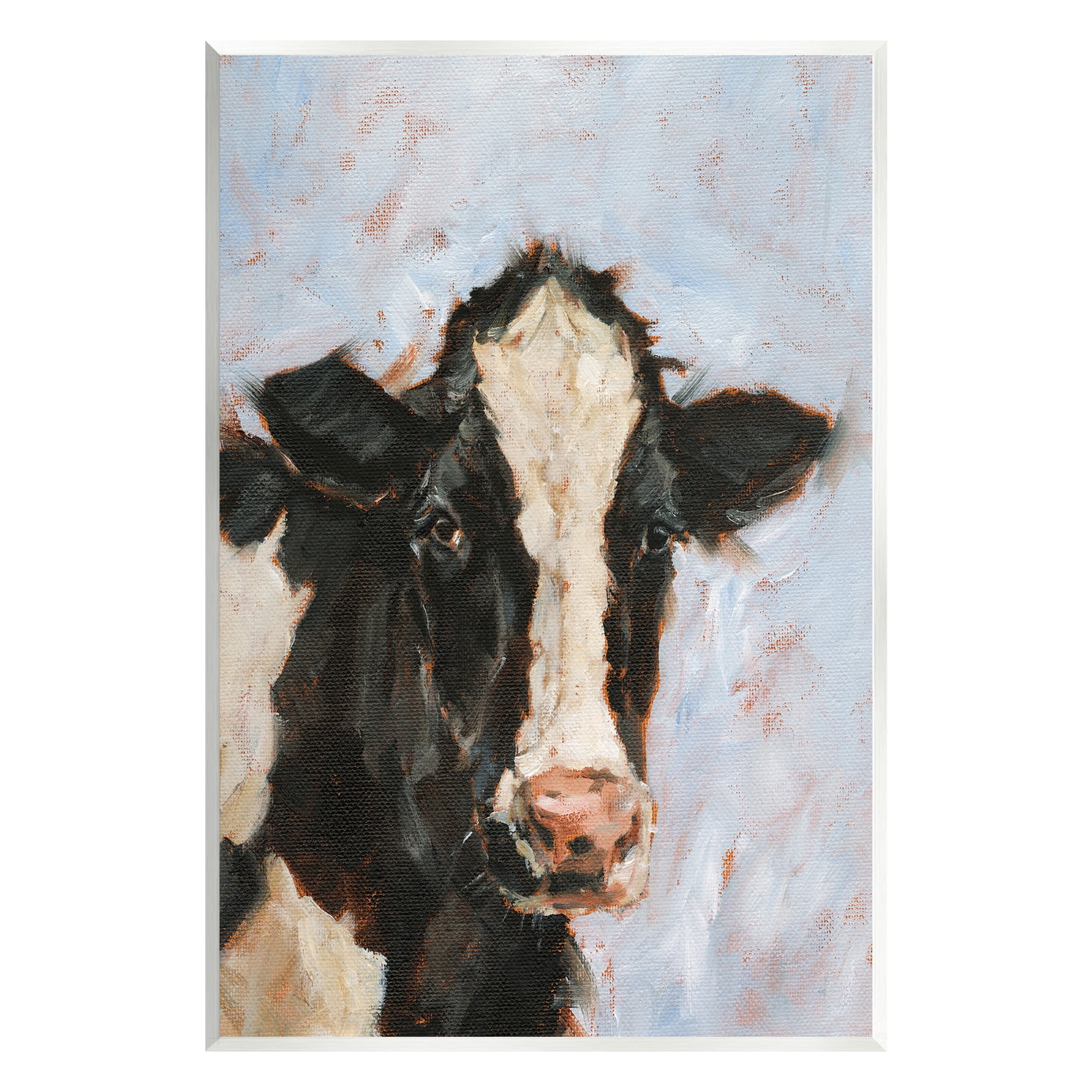 Stupell Industries Charming Cow Portrait Animals & Insects Painting Unframed Art Print Wall Art, 10 x 15
