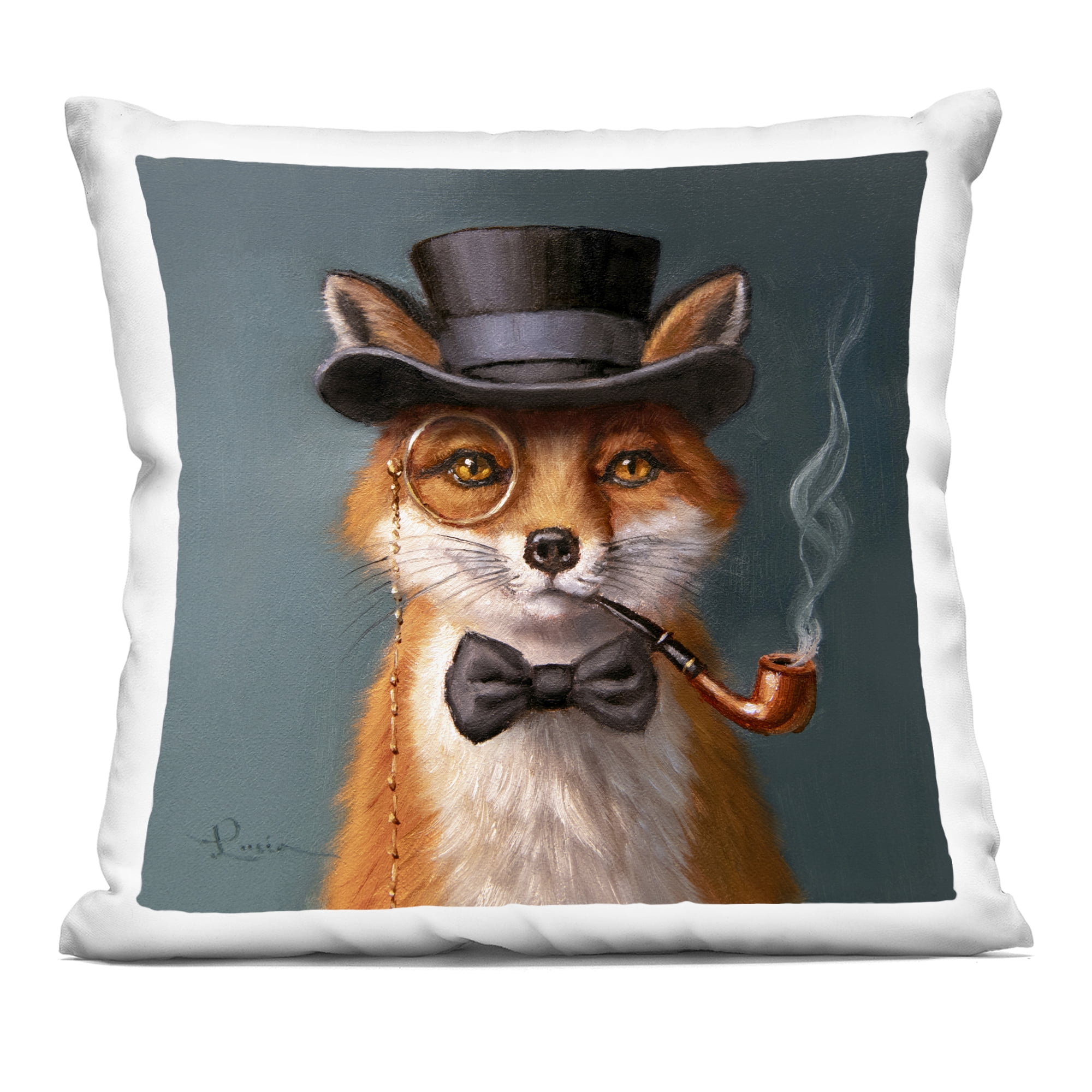 Stupell Industries Charming Dapper Fox Decorative Printed Throw Pillow, design by Lucia Heffernan