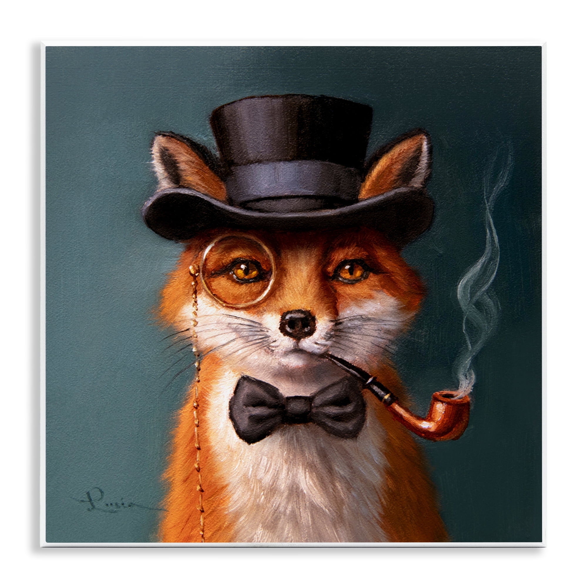 Stupell Industries Charming Dapper Fox Wall Plaque Art, design by Lucia Heffernan