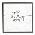 thumbnail image 1 of Stupell Industries Charming Distressed Let's Stay Home Family Quote Design by Jennifer Pugh, 12" x 12", Black Framed, 1 of 1