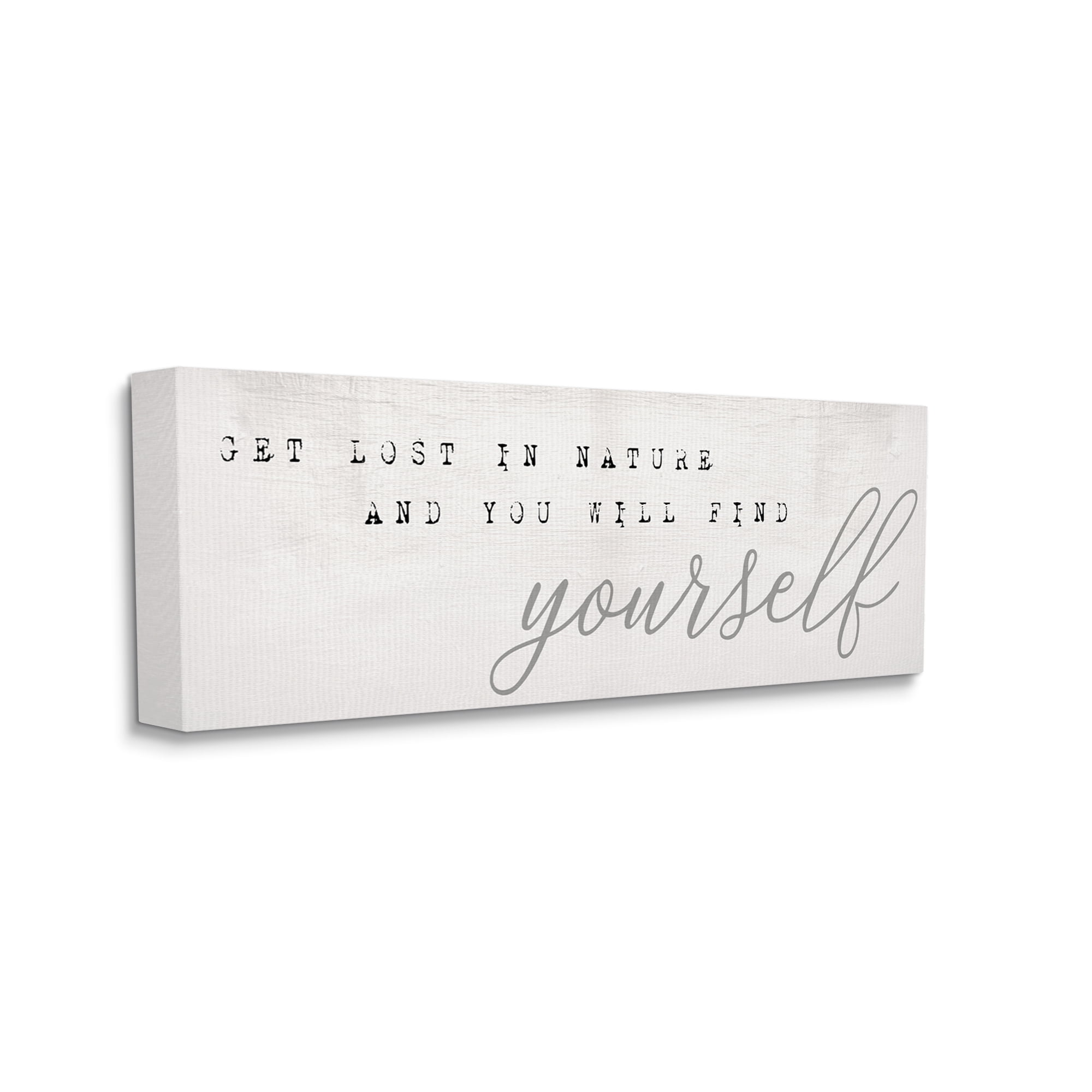 Stupell Industries Charming Every Little Thing Phrase Distressed Grey Inspirational Painting Gallery Wrapped Canvas Art Print Wall Art, 17 x 40