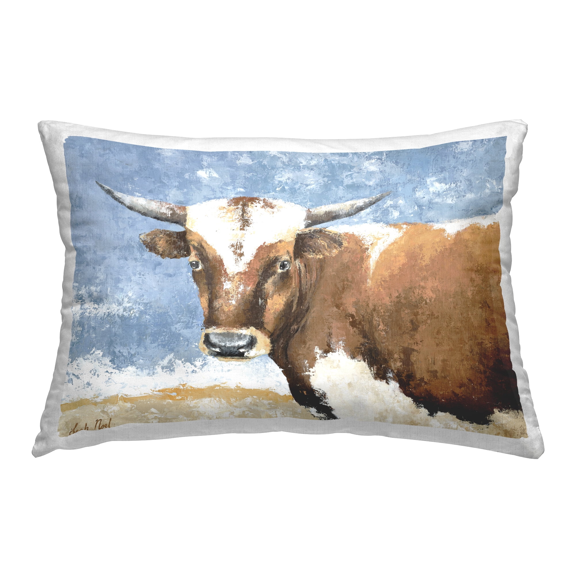 Stupell Industries Charming Farmhouse Cattle Decorative Printed Throw Pillow, 14 x 20