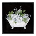 thumbnail image 1 of Stupell Industries Charming Floral Bathtub Typography Painting Black Framed Art Print Wall Art, 24 x 24, 1 of 10