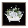 thumbnail image 1 of Stupell Industries Farmhouse Charming Floral Bathtub Brown Floating Frame Canvas Art, 25 x 25, by Janet Tava, 1 of 8