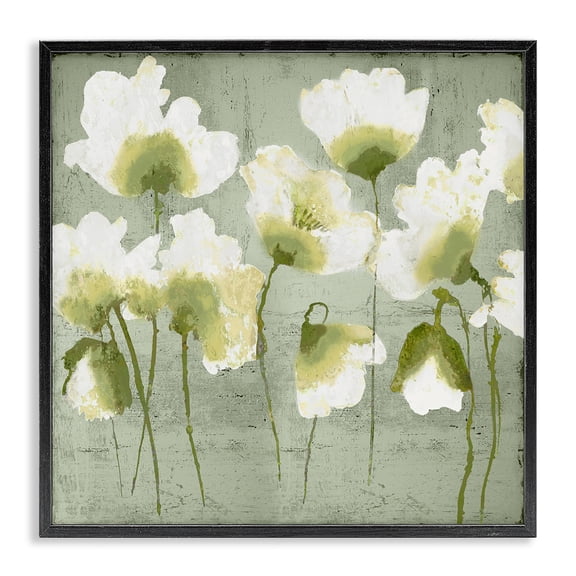 Stupell Industries Charming Flower Impressions Floral Painting Black Framed Art Print Wall Art, 12 x 12
