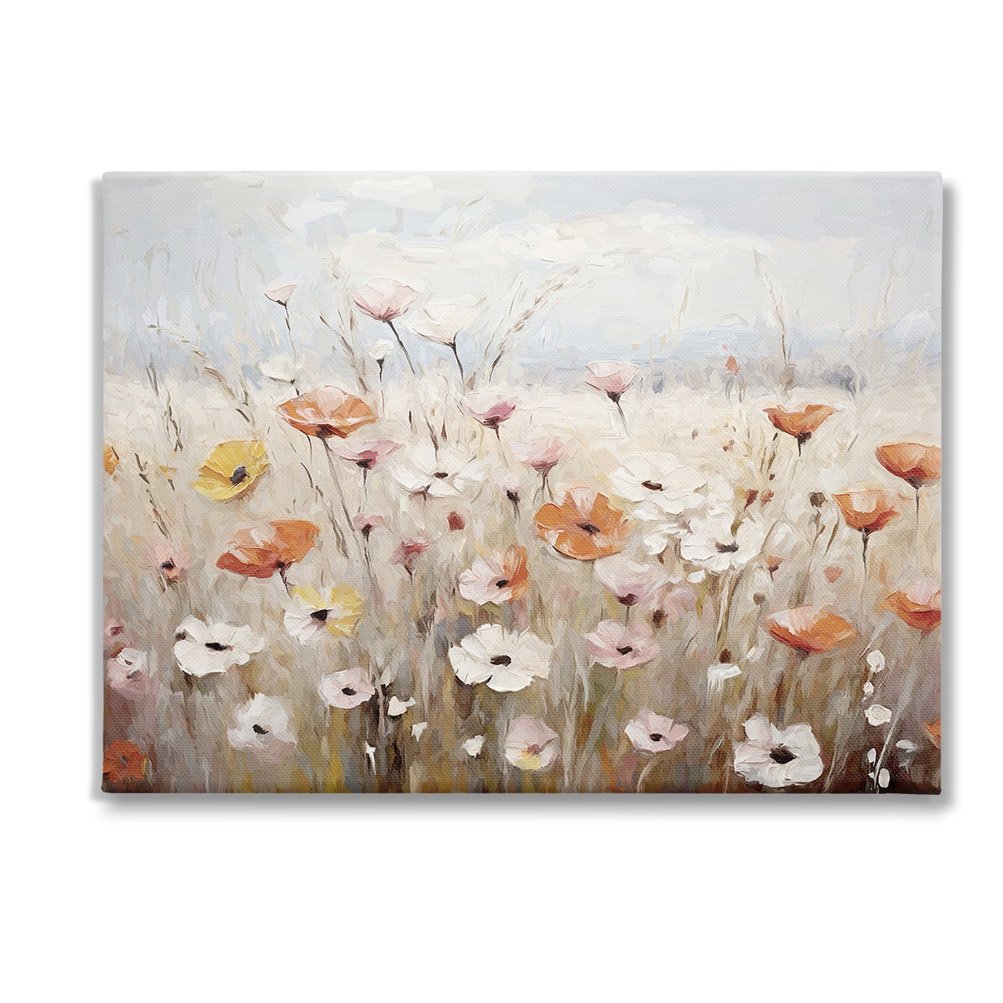 Stupell Industries Charming Flower Meadow Botanical & Floral Painting Gallery Wrapped Canvas Art Print Wall Art, 40 x 30