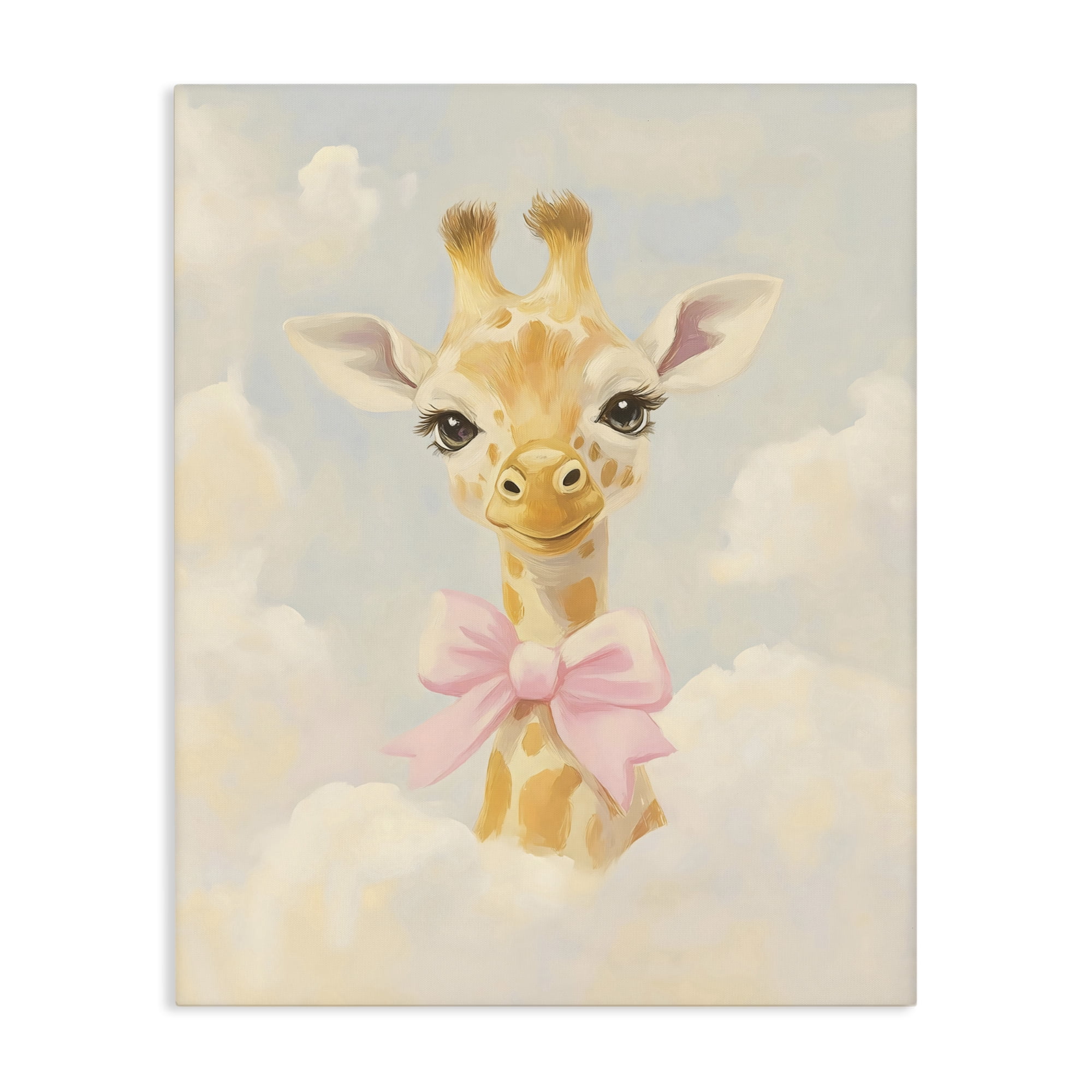 Stupell Industries Charming Giraffe In The Clouds Canvas Wall Art, design by The Prints Vibe