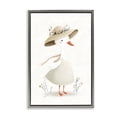 thumbnail image 1 of Stupell Industries Cottage Charming Goose in Sunhat Gray Floating Frame Canvas Art, 17 x 25, by Ink Drop Loft, 1 of 8