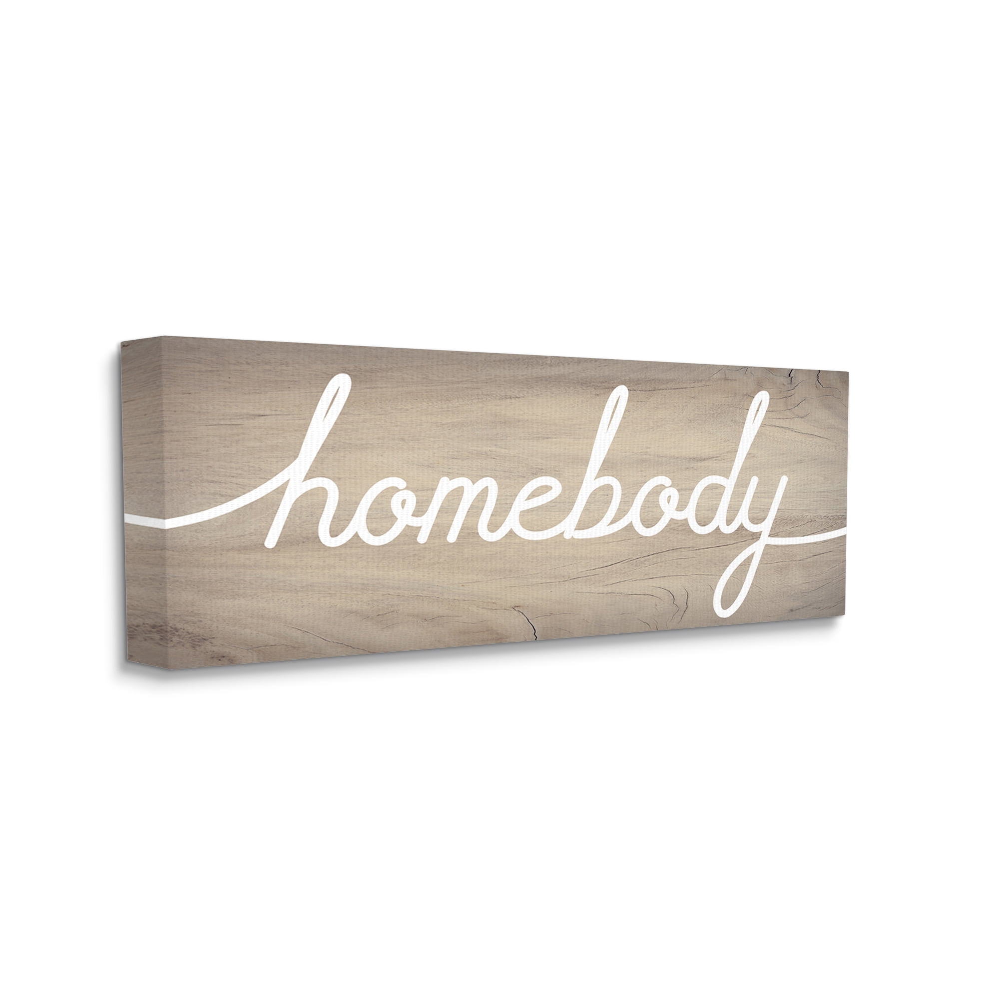 Stupell Industries Charming Homebody Phrase Cursive Text Canvas Wall Art by Daphne Polselli