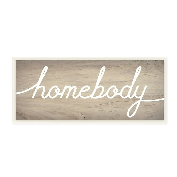 Stupell Industries Charming Homebody Phrase Cursive Text Wall Plaque by Daphne Polselli