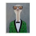 thumbnail image 1 of Stupell Industries Charming Ostrich Bird Bowtie Sunglasses Green Cardigan, 10 x 15, Design by Coco de Paris, 1 of 5