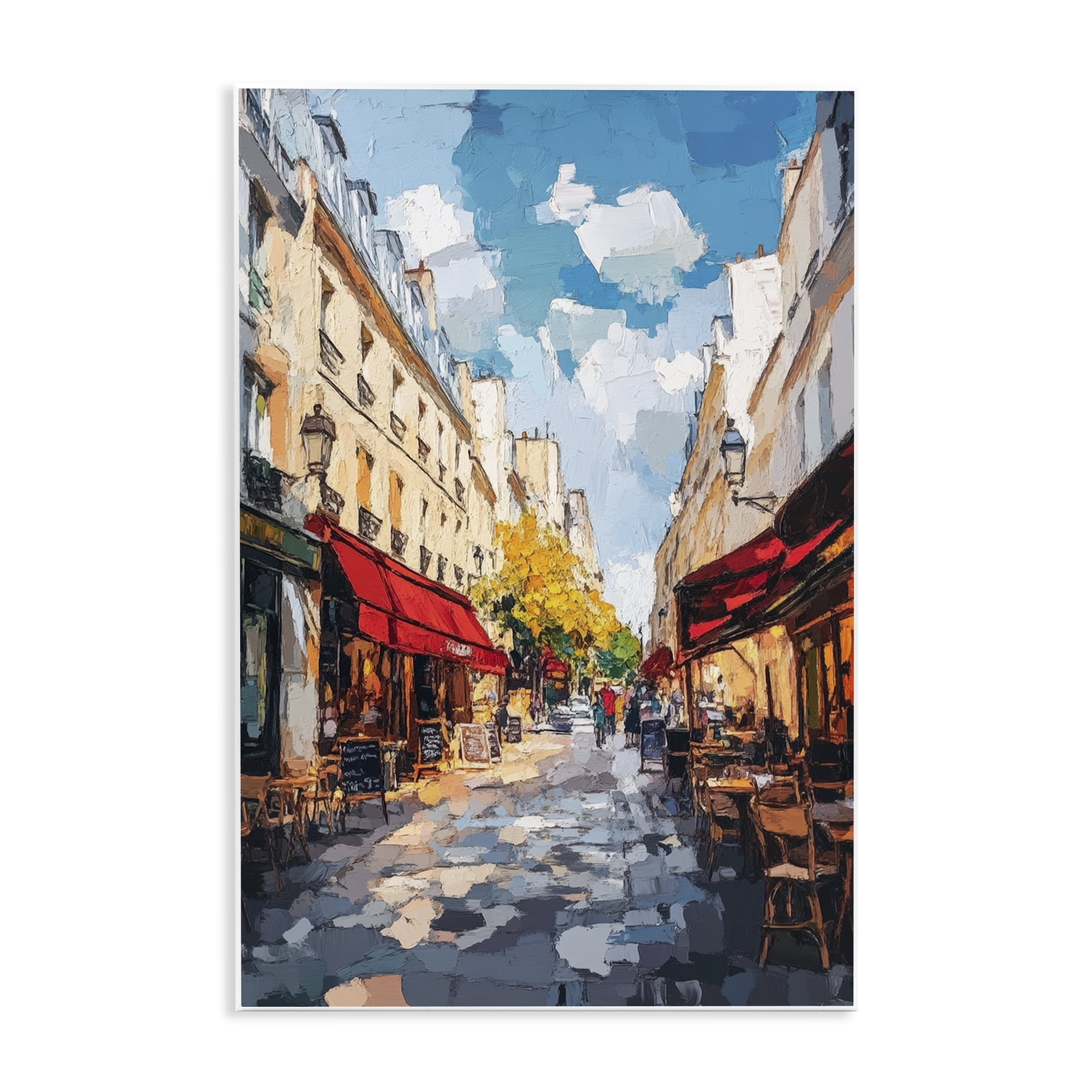 Stupell Industries Charming Paris Street Scene Wall Plaque Art, design by Petal Prints Design