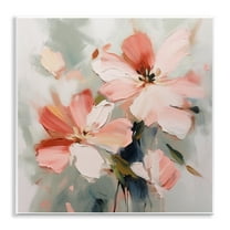 Stupell Industries Charming Pink Blossoms Plants & Flowers Painting Unframed Art Print Wall Art, 12 x 12