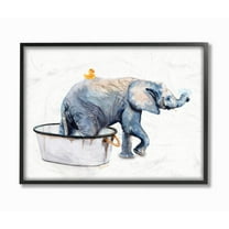 Stupell Industries Charming Rustic Elephant In Bubble Bath Painting Designed by Jennifer Redstreake