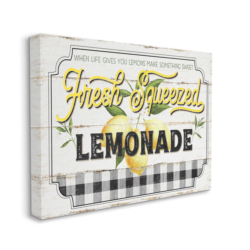 Stupell Industries Charming Rustic Fresh Squeezed Lemonade Sign Designed by Jennifer Pugh