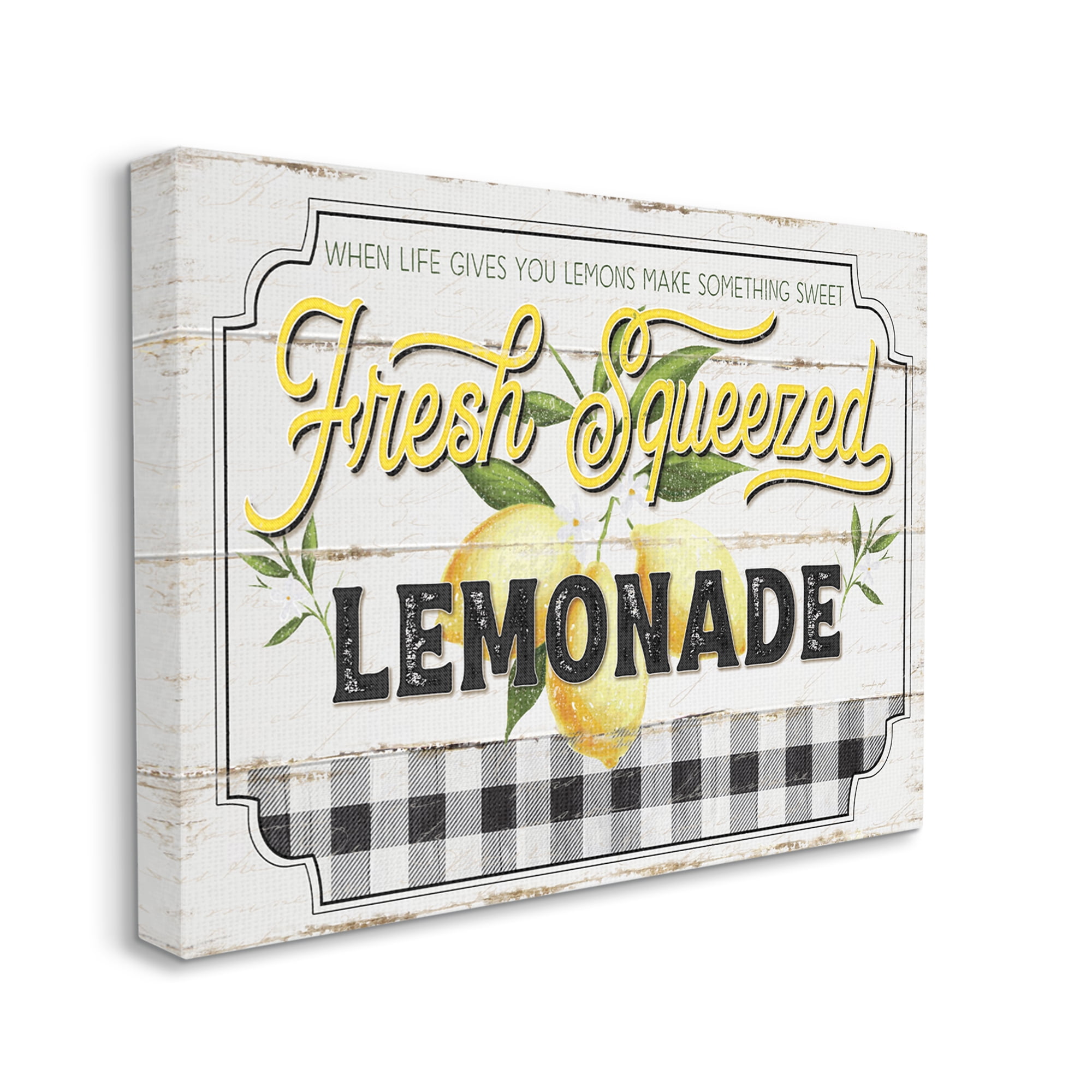 Stupell Industries Charming Rustic Fresh Squeezed Lemonade Sign Designed by Jennifer Pugh