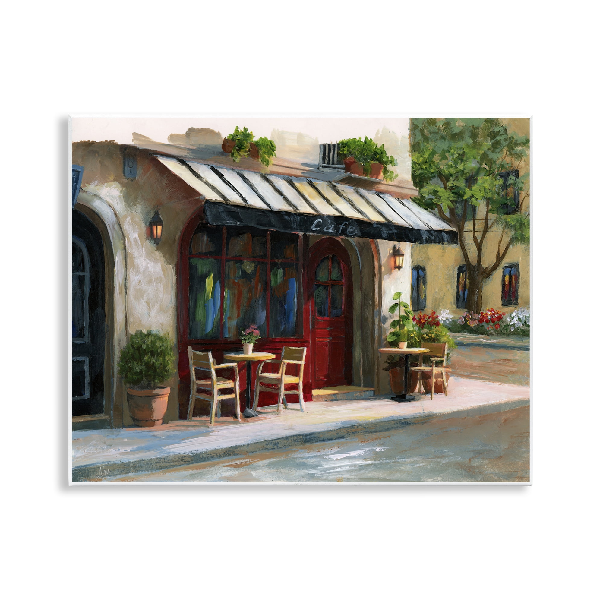 Stupell Industries Charming Sidewalk Cafe Tables Wall Plaque Art, design by Nan
