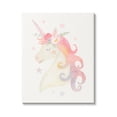 thumbnail image 1 of Stupell Industries Charming Unicorn Smiling Flower Crown Stars Design Graphic Art Gallery Wrapped Canvas Print Wall Art, Design by Victoria Barnes, 1 of 7