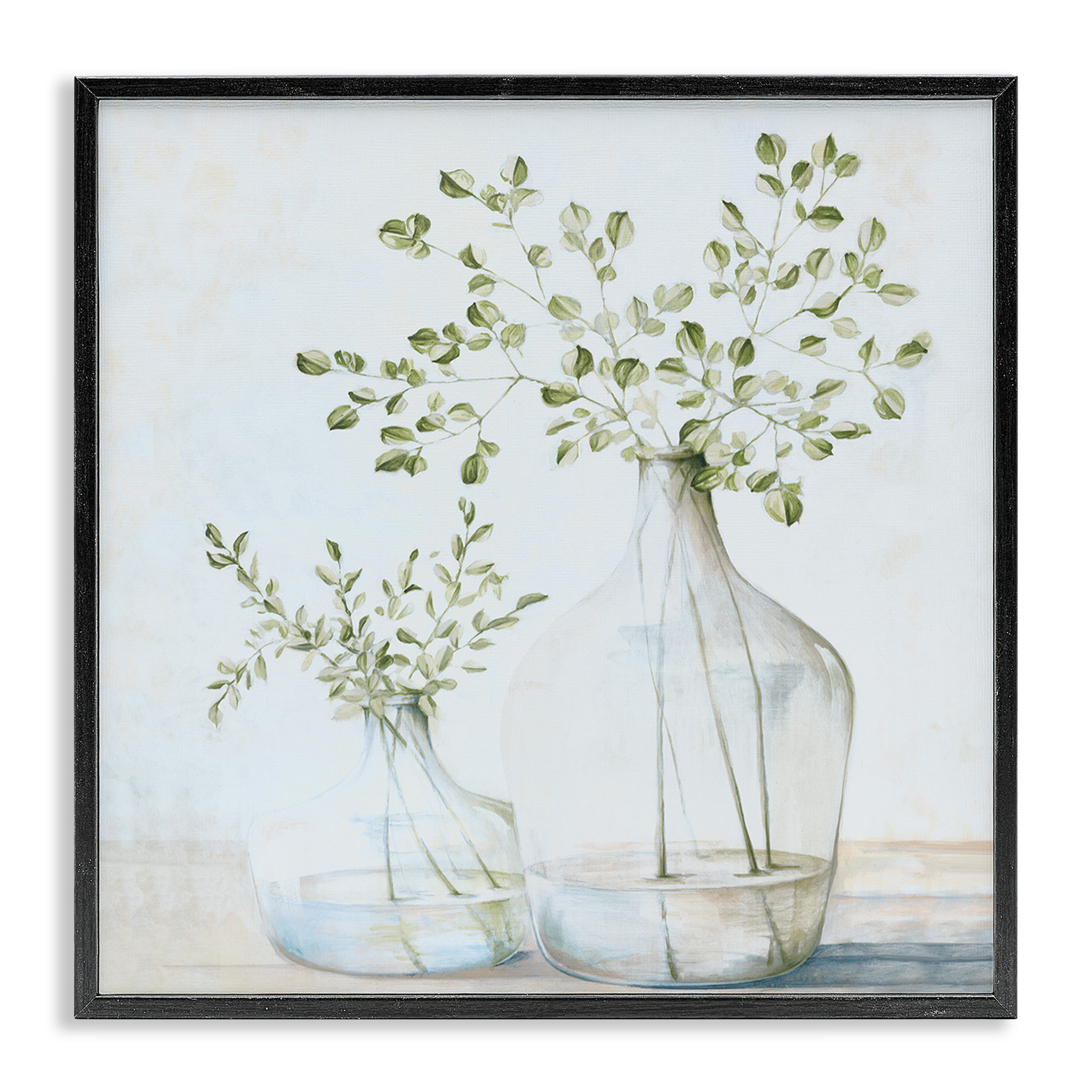 Stupell Industries Charming Vase Still Life Botanical & Floral Painting Black Framed Art Print Wall Art, 24 x 24