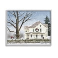 thumbnail image 1 of Stupell Industries Charming Winter Neighborhood Landscape Painting Gray Framed Art Print Wall Art, 14 x 11, 1 of 9