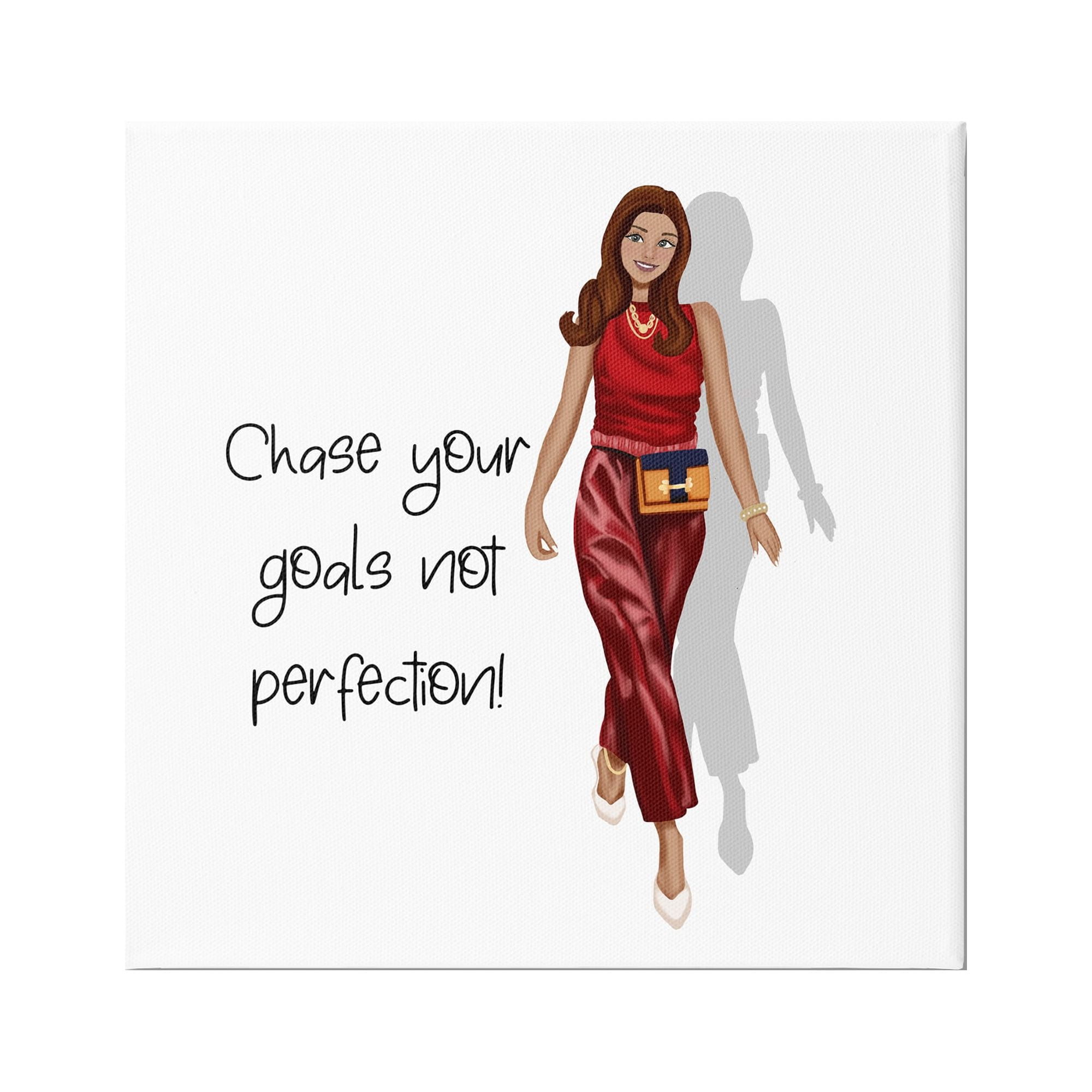 Stupell Industries Chase Your Goals Phrase Inspirational Painting Gallery Wrapped Canvas Art Print Wall Art, 24 x 24