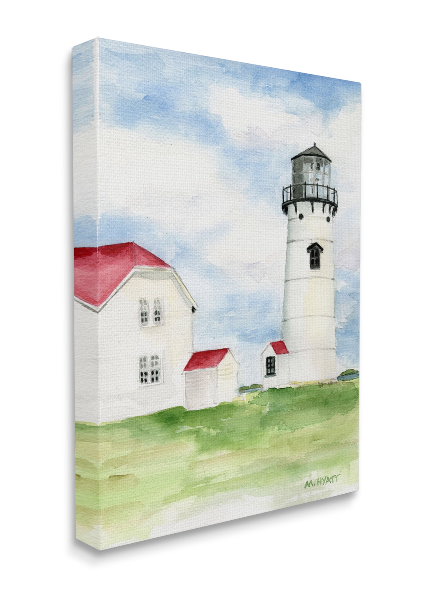 Stupell Industries Chatham Harbor Lighthouse Coastal Cape Destination Canvas Wall Art, 16 x 20, Design by Melissa Hyatt LLC