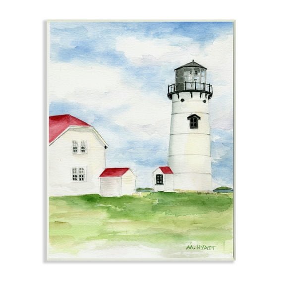 Stupell Industries Chatham Harbor Lighthouse Coastal Cape Destination Wall Plaque, 13 x 19, Design by Melissa Hyatt LLC