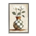 thumbnail image 1 of Stupell Industries Southwestern Checkboard Green Flower Vase Gray Floating Frame Canvas Art, 17 x 25, by Creative Studio, 1 of 8