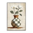 thumbnail image 1 of Stupell Industries Southwestern Checkboard Green Flower Vase Gray Framed Giclee Art, 12 x 18, by Creative Studio, 1 of 8
