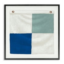 Stupell Industries Checkered Boat Flag Nautical & Beach Painting Black Framed Art Print Wall Art, 12 x 12