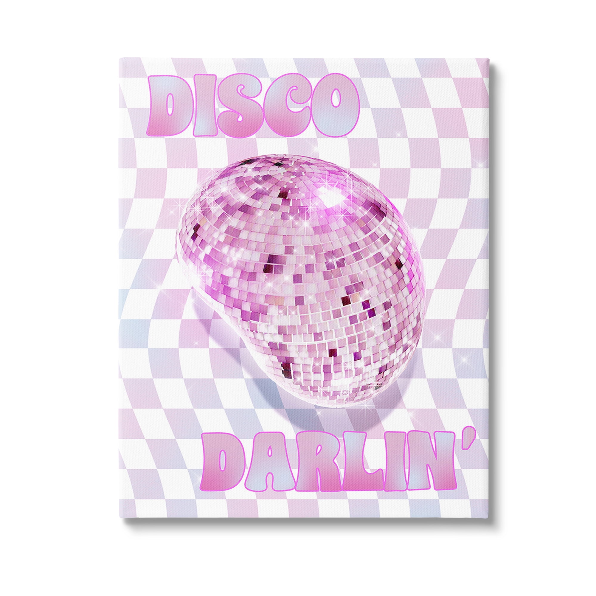 Stupell Industries Checkered Disco Darlin' Abstract Painting Gallery Wrapped Canvas Art Print Wall Art, 36 x 48