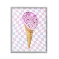 thumbnail image 1 of Stupell Industries Checkered Disco Ice Cream Food & Beverage Painting Gray Framed Art Print Wall Art, 16 x 20, 1 of 9