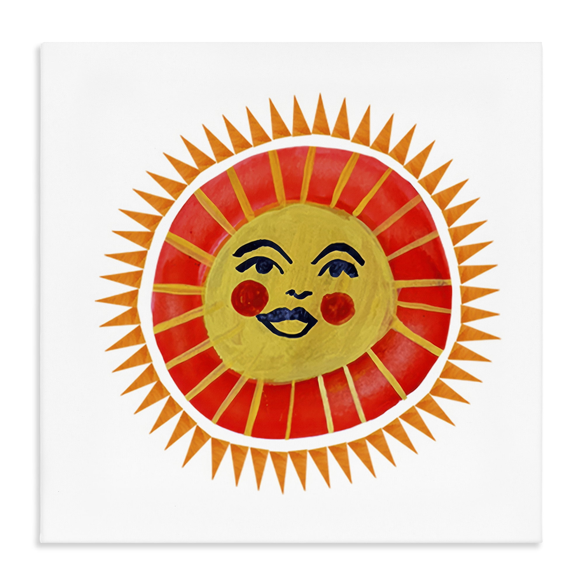 Stupell Industries Cheerful Boho Sun Canvas Wall Art, design by Katherine Herrell Studio