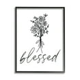 thumbnail image 1 of Stupell Industries Cheerful Daisy Flowers Botanical Arrangement Blessed Script Graphic Art Black Framed Art Print Wall Art, Design by Lettered and Lined, 1 of 7